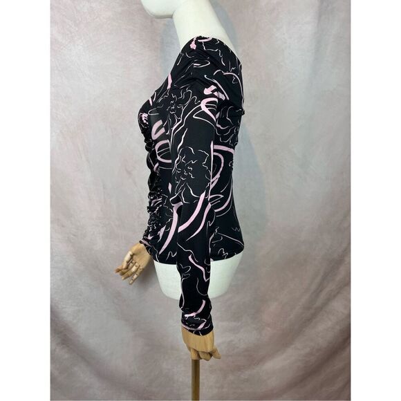 Vintage 90s Y2K Abstract Slinky Top Grunge Emo - Picture 4 of 6